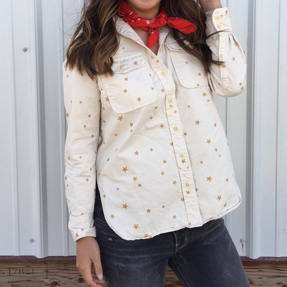 J. Crew Star Button Up Shirt - Picture 1 of 6